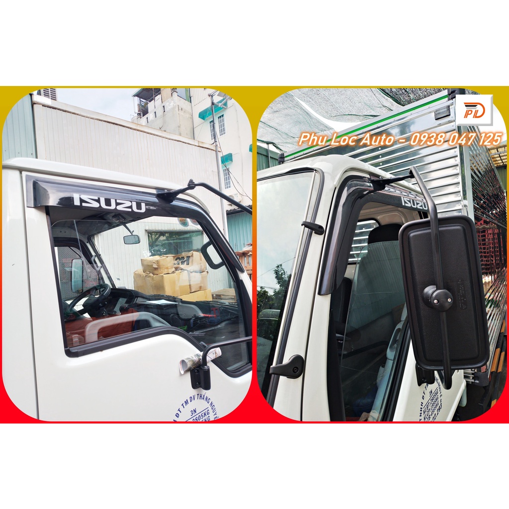 Vè che mưa xe tải Isuzu QKR 270 1 tấn 9 2 tấn 4 đầu tròn kính bên hông