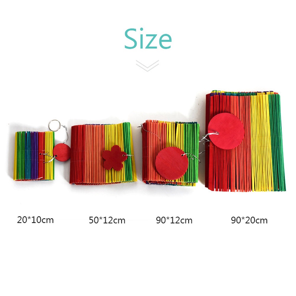 YIYU 1 chuông gió bằng gỗ màu cầu vồng dùng treo trang trí ngoài trời DIY