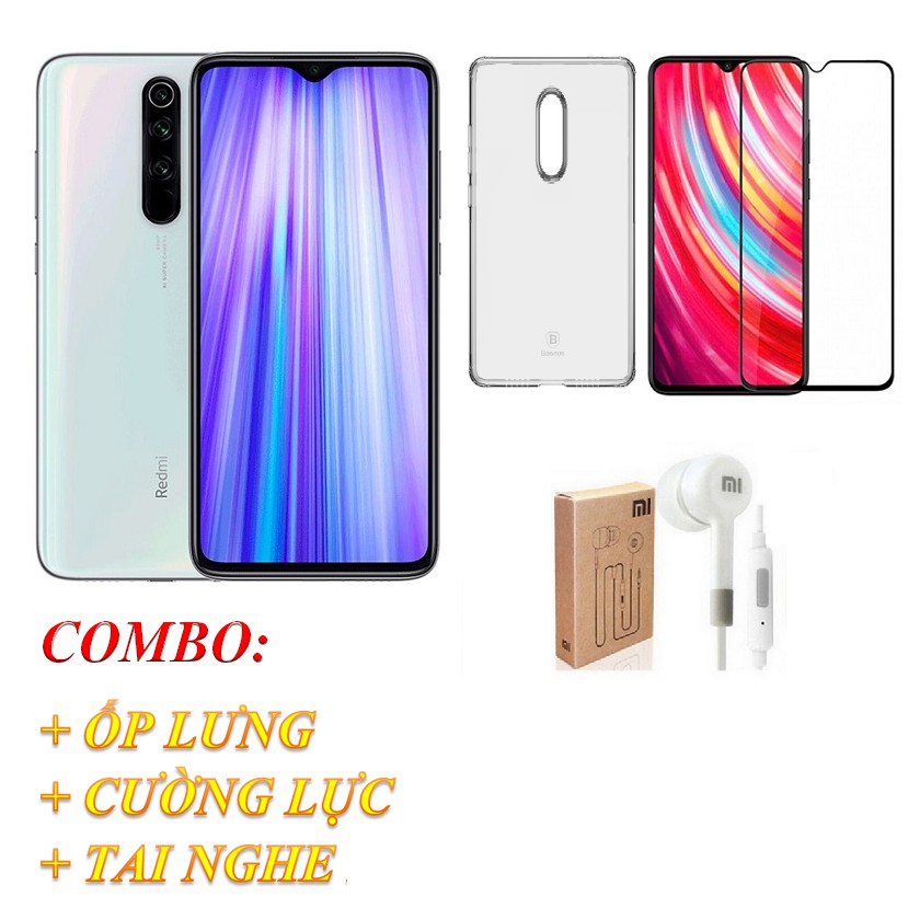 Điện thoại Xiaomi Redmi Note 8 Pro 6GB 64GB + Cường lực + Ốp lưng + Tai nghe - nhập khẩu | BigBuy360 - bigbuy360.vn