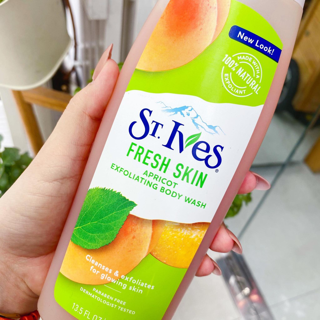 Sữa tắm tẩy tế bào chết St.Ives Fresh Skin Apricot Exfoliating Body Wash (400mL)