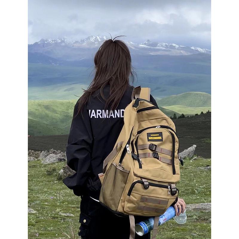 Áo Khoác Cổ Đứng Dáng Rộng Màu Đen Phối Dây Rút Thời Trang Mùa Thu Cá Tính