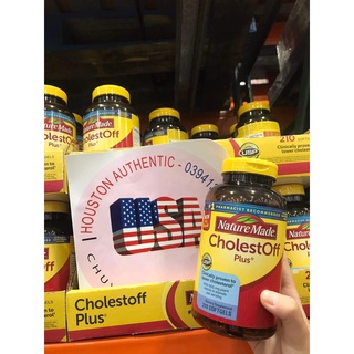    ĐỦ BILL STORE + AIR  Viên Giảm Cholesterol Trong Máu Nature Made CholestOff Plus 210 viên _ Live mua hàng tại Mỹ 