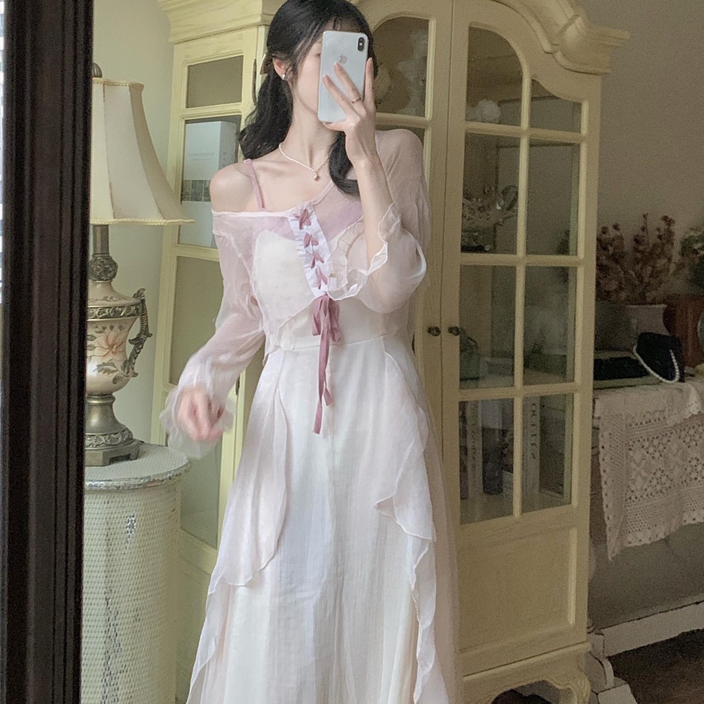 Áo khoác voan mỏng dáng rộng thời trang thanh lịch | BigBuy360 - bigbuy360.vn