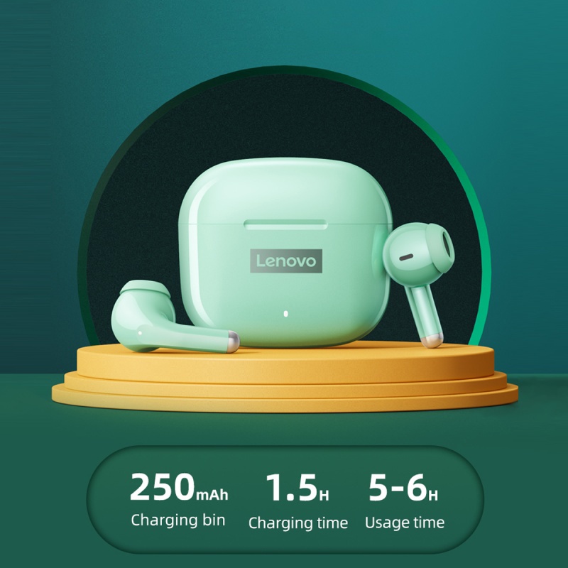 GiGiBomstore Tai nghe Bluetooth Lenovo LP40S 2022 mới bản LP40 không dây Bluetooth 5.1 tws IPX5 chống ồn điểu khiển kép