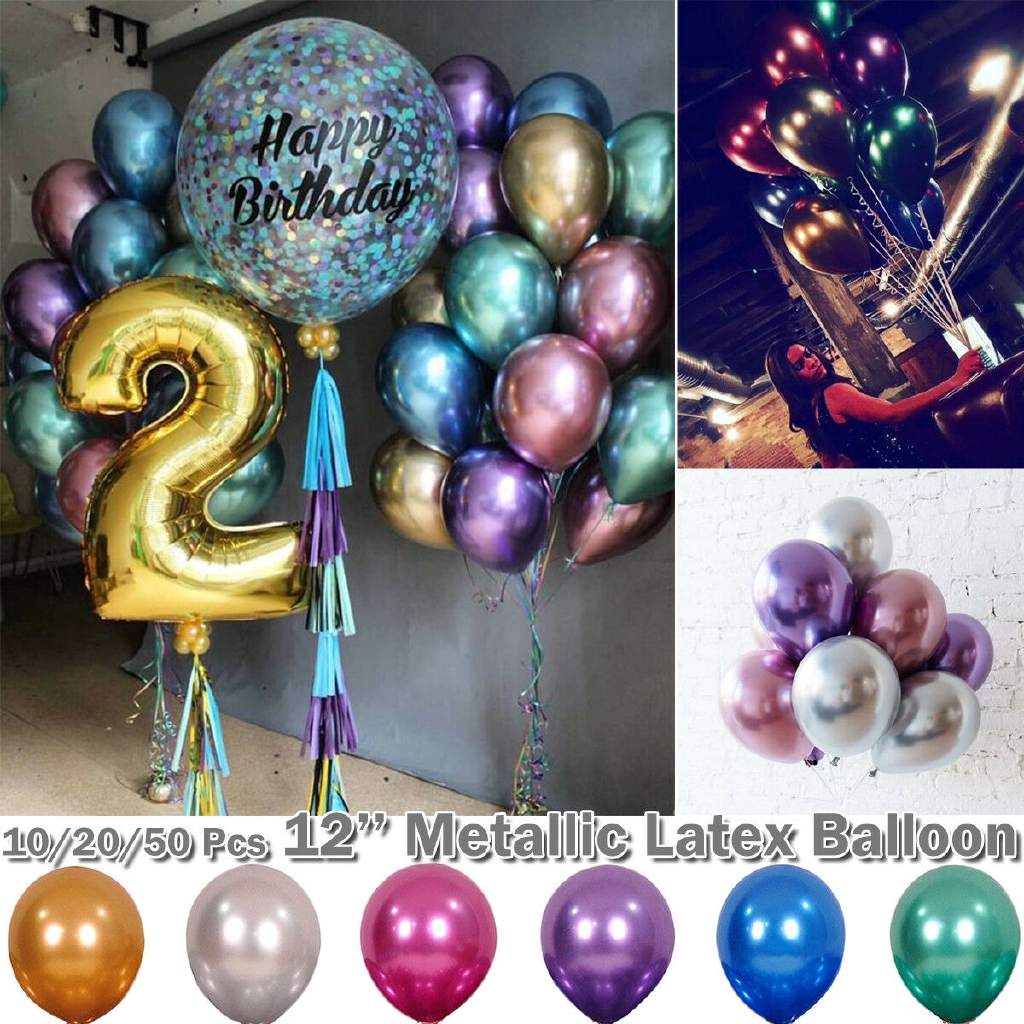 Bộ 10/20/50/100 quả bong bóng 12 inch trang trí tiệc