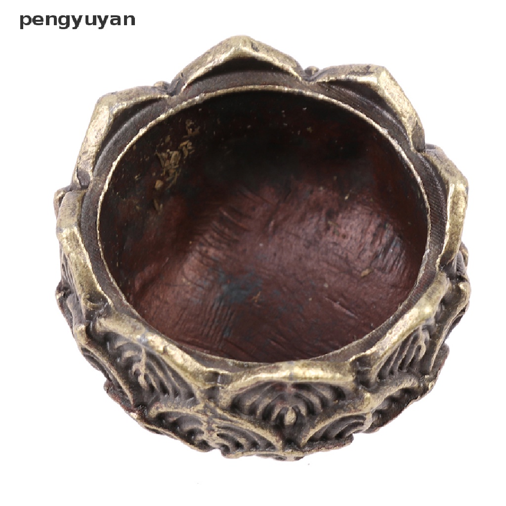 Đế Đốt Trầm Hương Mini Bằng Đồng Thau Hình Hoa Sen Phật Giáo