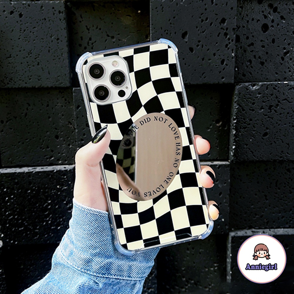 Ốp Điện Thoại TPU Mềm Chống Sốc Họa Tiết Phối Gương Trang Điểm Cho Iphone 14 13 12 11 Pro Max X Xs Max Xr 8 7 Plus