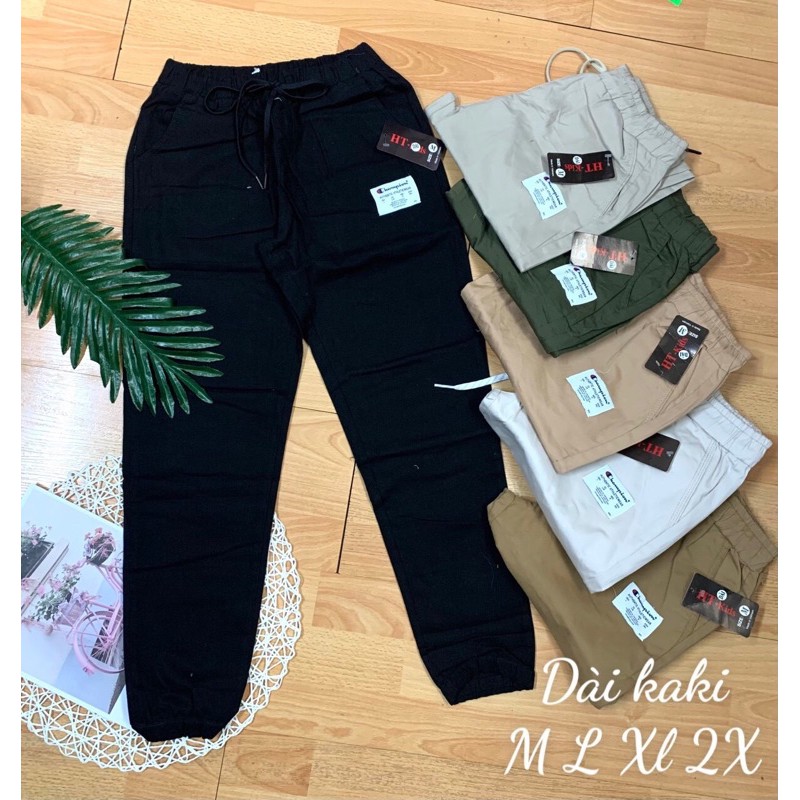 Quần kaki co giãn nữ ống bo