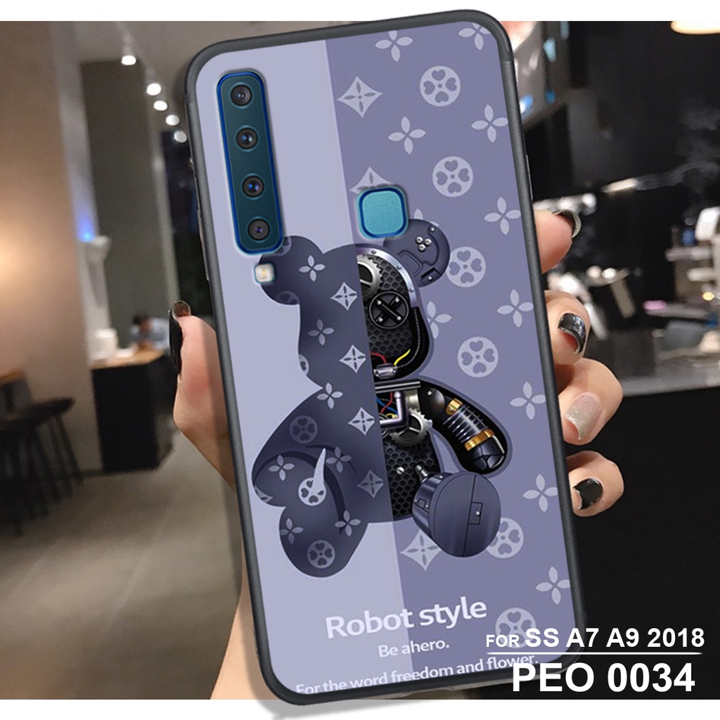 ỐP SAMSUNG A30S - A50 -A70 -A7 2018 -A9 2018 , In Hình Gấu Robot họa tiết L-V màu sắc cực đẹp.