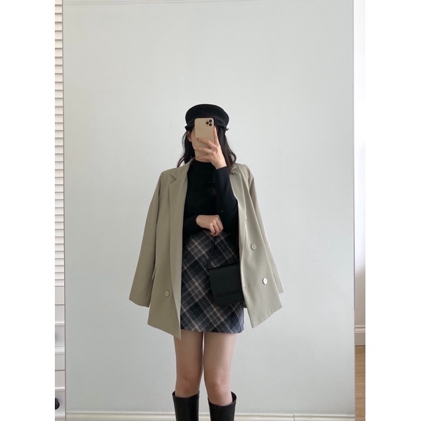 Chân váy zip kẻ caro chéo _ CV0057 | BigBuy360 - bigbuy360.vn