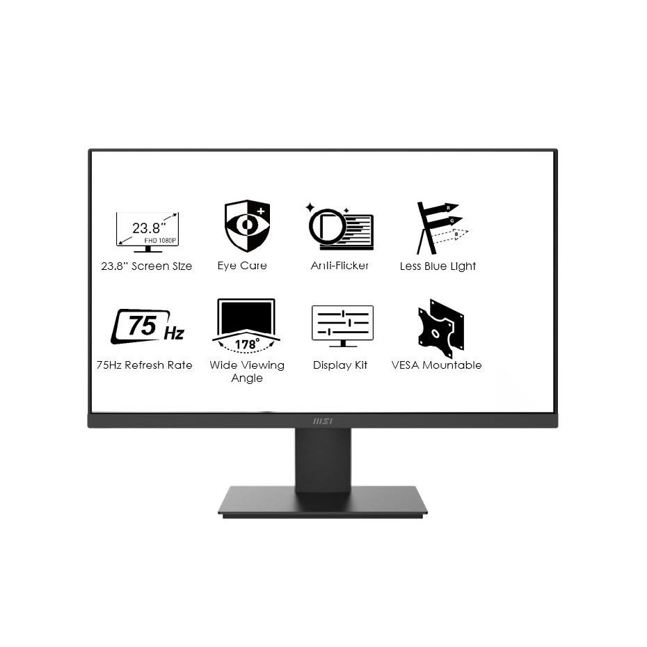 [Mã ELHAMS5 giảm 6% đơn 300K] Màn hình máy tính MSI PRO MP241X 23.8 inch FHD VA