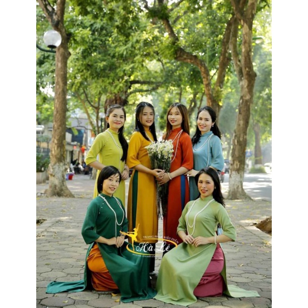 Áo dài dáng xưa,áo dài dáng xuông tay lỡ chất lụa Tây Thi  tùy chọn màu quần