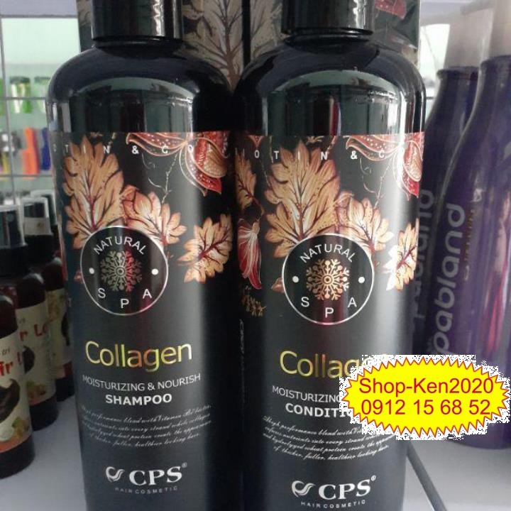 Cặp dầu gội xả CPS Collagen Natural Spa 1000ml x2