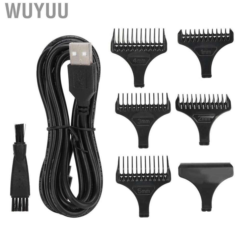 Wuyuu yosicili VGR Electric Hair Clipper USB Charging Trimmer Cutting with Guide Combs