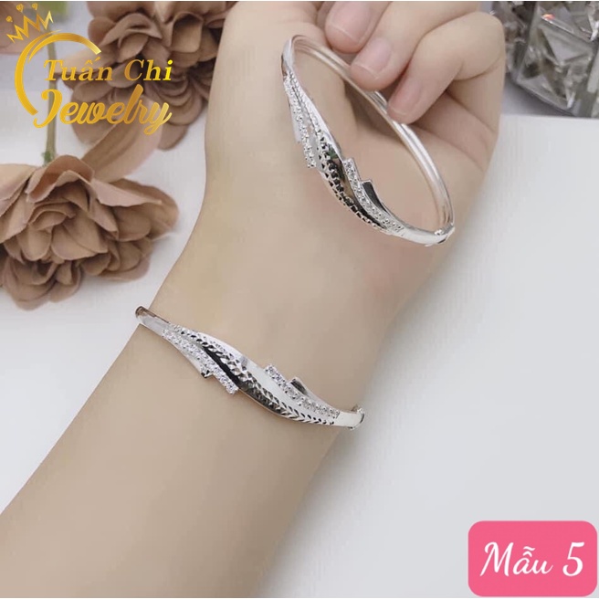 KHUYẾN MÃI Lắc Tay Bạc Nữ, Vòng Tay Nữ Kiểu Dáng Cứng, Mẫu Mã Đa Dạng, Hàng Làm Kỹ Dày Dặn