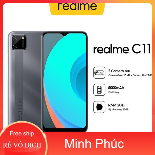 [Mã 77ELSALE hoàn 7% đơn 300K] Điện Thoại Real-me C11-Hàng Chính Hãng | BigBuy360 - bigbuy360.vn