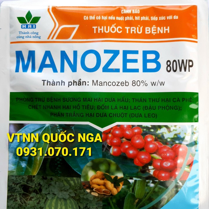 MANCOZEB 80WP - TRỪ BỆNH THÁN THƯ, ĐỐM LÁ, PHẤN TRẮNG