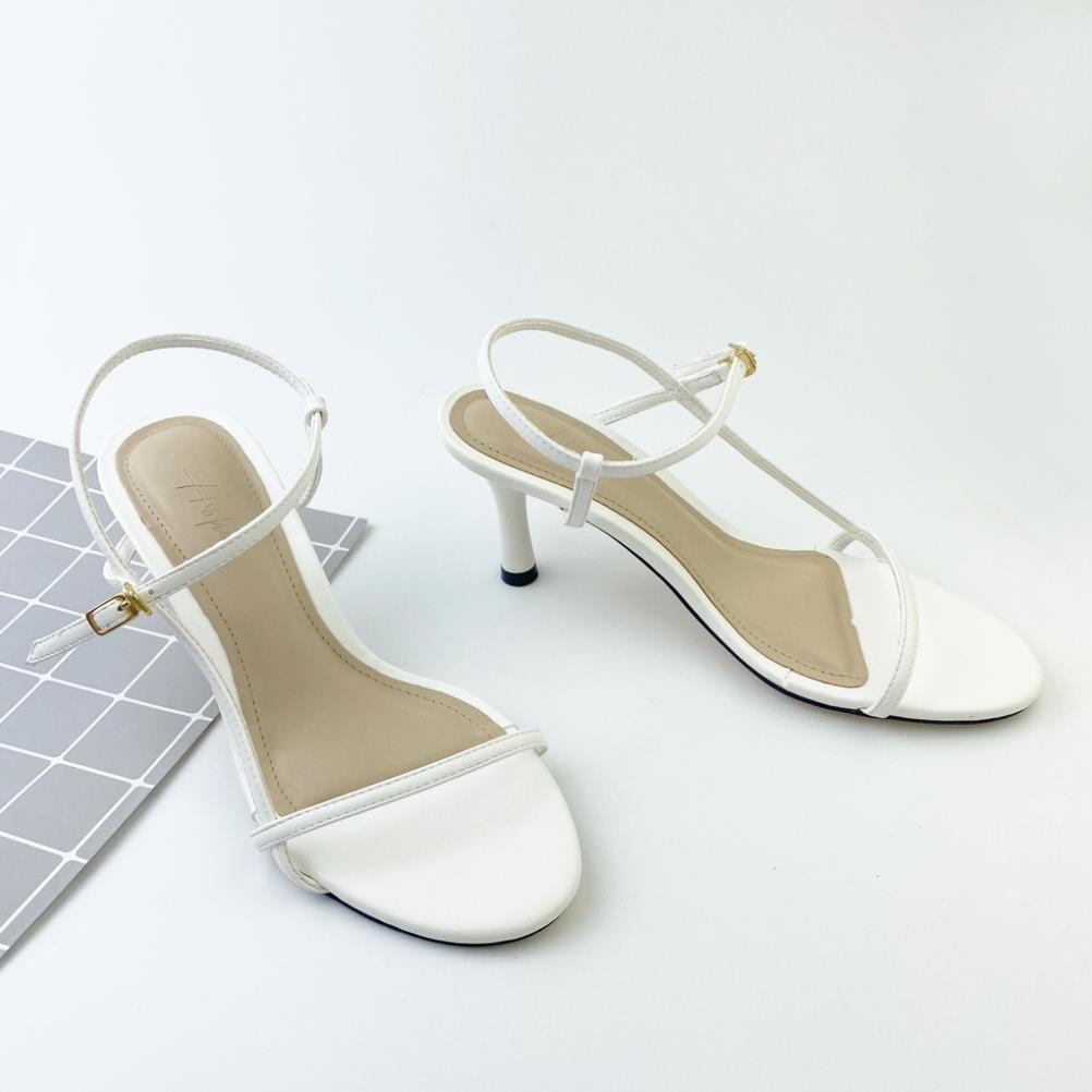 VIP Sandal cao gót nữ 7 phân quai mảnh 1 cm cao cấp HISHOO S009