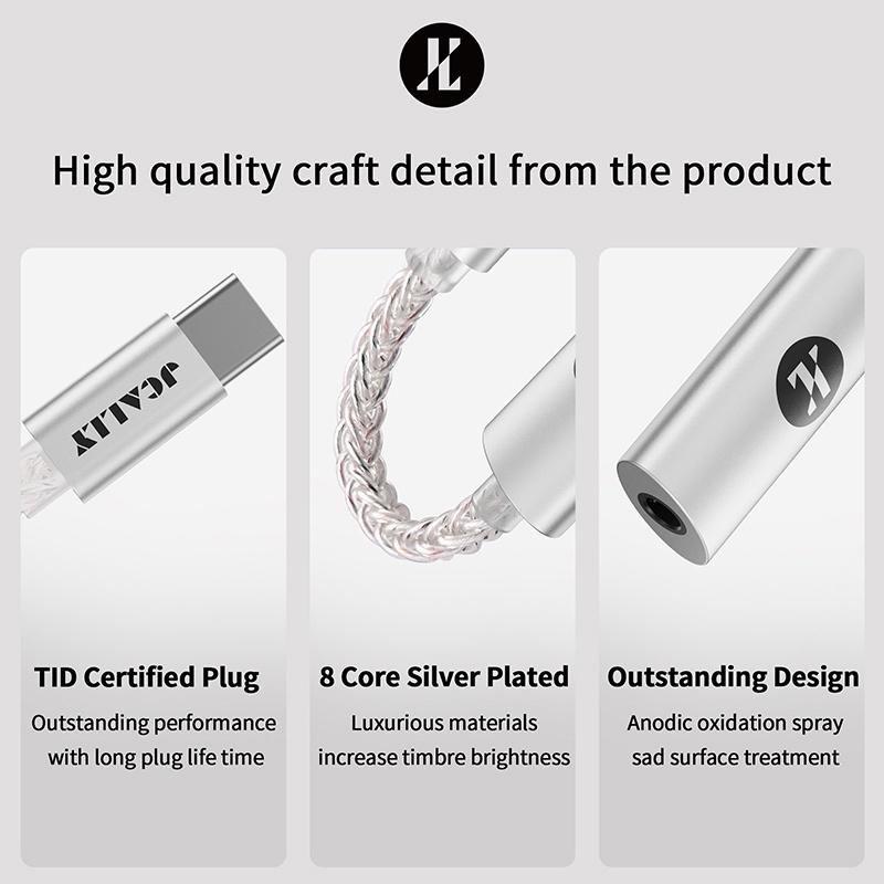 Bộ ChuyểN ĐổI Âm Thanh Kỹ ThuậT Số JM7 DAC USB C CX31993 LoạI C Sang 3.5mm