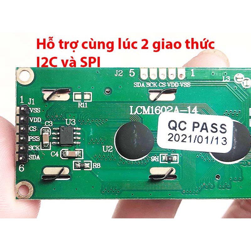 Màn hình LCD 162 logic 3.3V hỗ trợ i2c và spi cùng lúc 16x2 | BigBuy360 - bigbuy360.vn