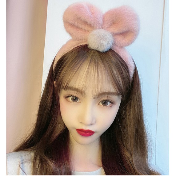 Bờm cài tóc hình nơ len lông mịn phong cách Hàn Quốc B06 - VHT SHOP