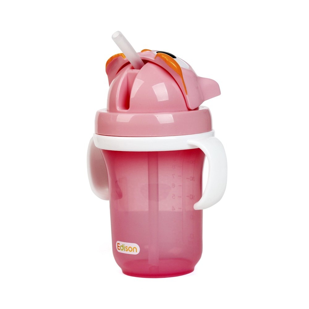Bình tập uống Edison 2 3D con cú - Hồng