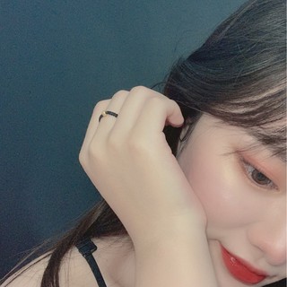 (1 chiếc) Nhẫn tình duyên MỘT HẠT ĐEN ĐỎ