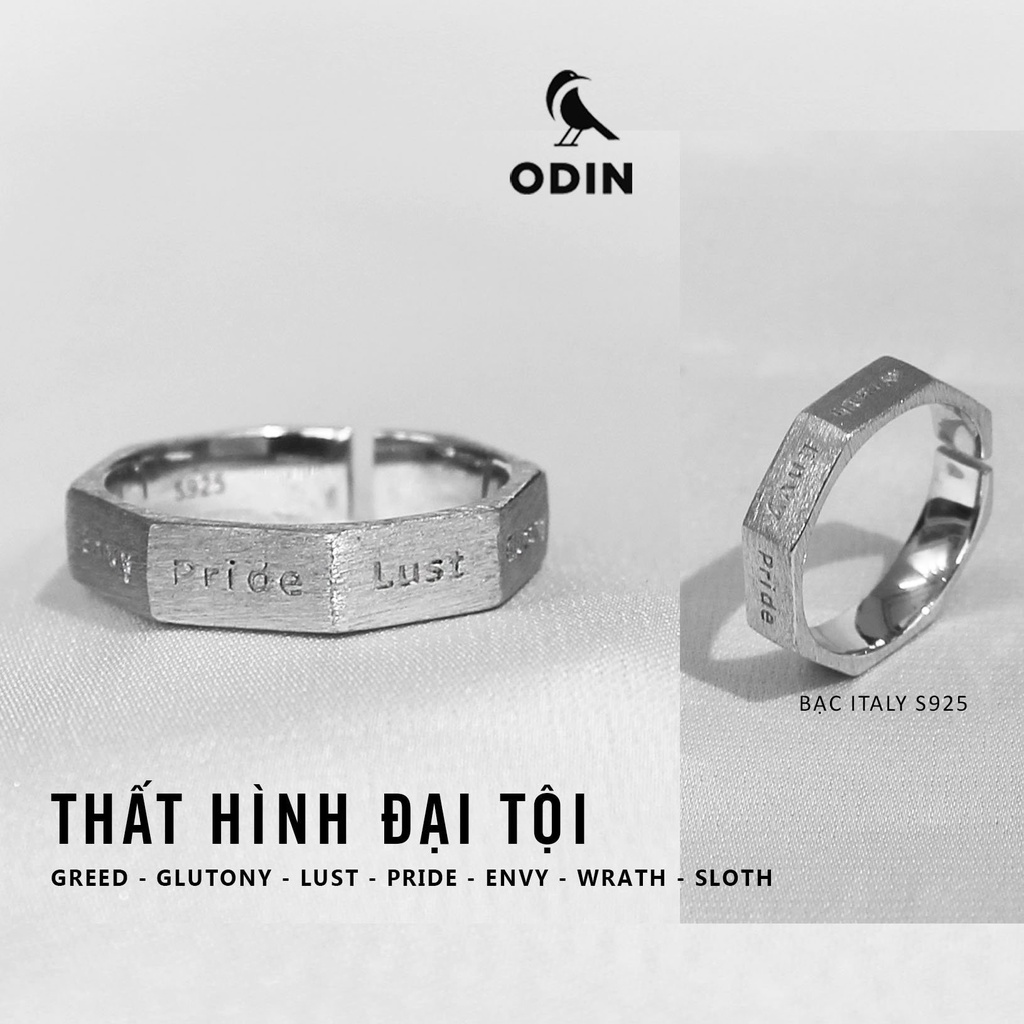 Nhẫn Thất đại Tội Bạc S925 – Có thể tự chỉnh size - ODIN SILVER RING