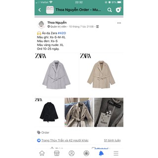 Trả order váy áo Zara