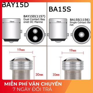 ⚡️GIÁ TỐT⚡️ Bộ 2 Đèn LED Chân BA15S & BAY15D Chuyên Dụng Cho Ôtô, Xe Máy - LOẠI THẤU KÍNH