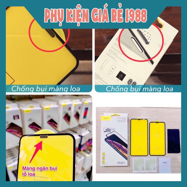 Kính Full Màn Hình Baseus #Chống_Bụi_Bẩn &amp; #Nước_vào #Màng Loa