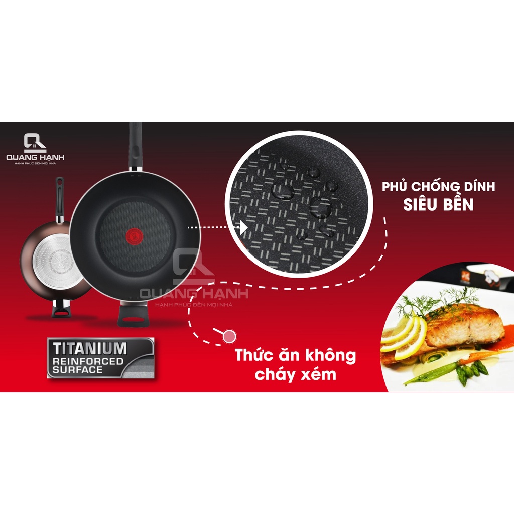 Chảo chiên sâu lòng Tefal Day By Day 28cm G1436606 [Hàng chính hãng]