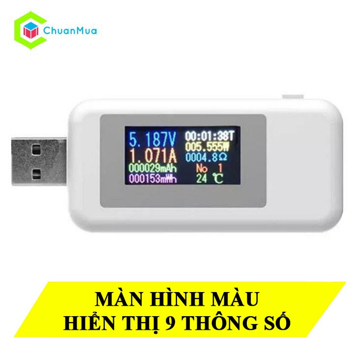 USB Đo Dòng - Đo Áp ,Test pin sạc, Củ Sạc, Dung Lượng Pin KWS-V21 KWS-MX18