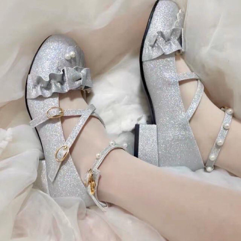 Giày LOLITA galaxy vỏ xò sequin chính hãng