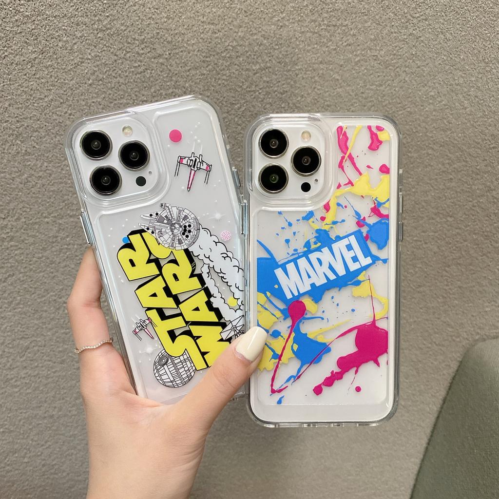 Ốp Điện Thoại Mềm In Hình Marvel Cho iphone 13promax 12 11 7plus X XR 8 7