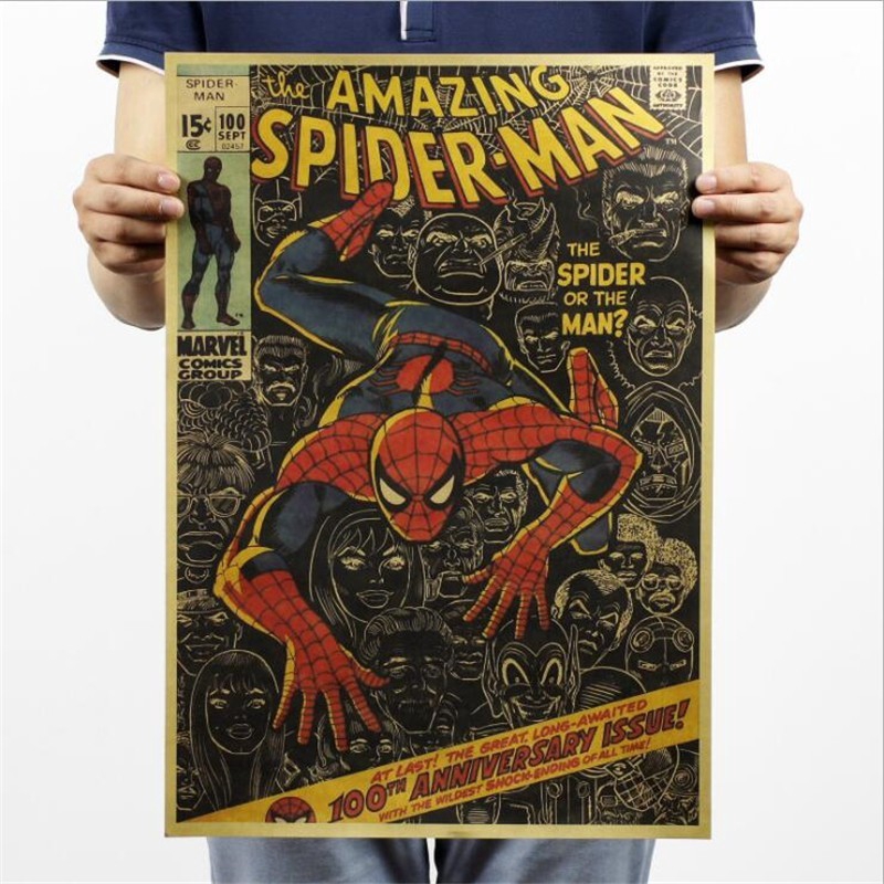 Poster Dán Tường Trang Trí Hình Siêu Anh Hùng Marvel