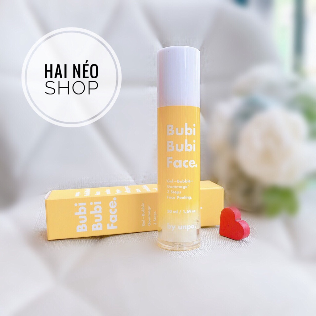 Tẩy da chết sủi bọt chứa AHA trái cây Unpa Bubi Bubi Face Bubble Peeling Gel 50ml (Hàn Quốc)