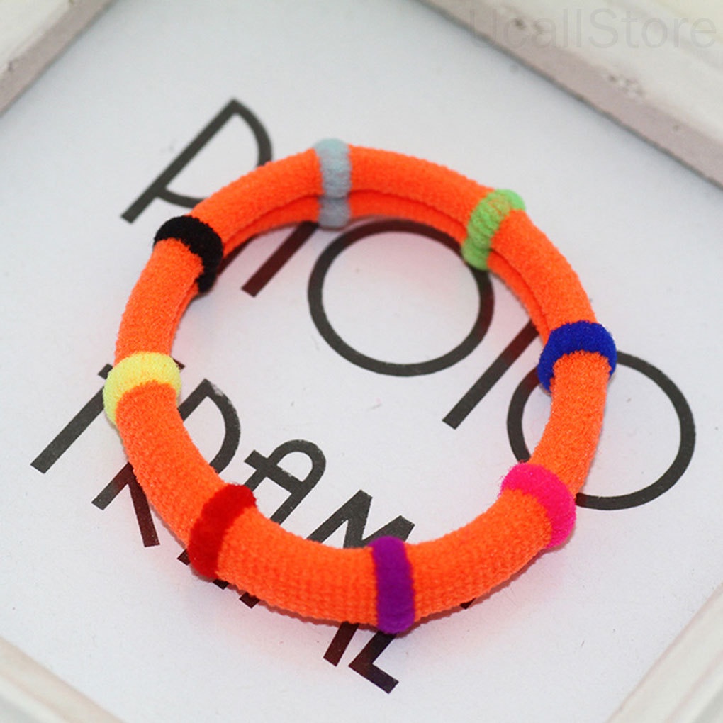 Set 12 Dây Cột Tóc Co Giãn Màu Sắc Ngẫu Nhiên Dành Cho Nữ 1