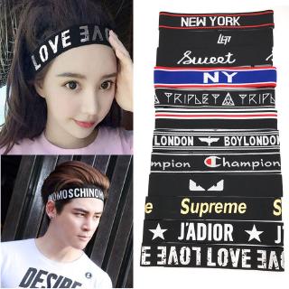 Korean version of Harajuku style outdoor yoga sweat headband wide elastic headband fashion jewelry wild couple head