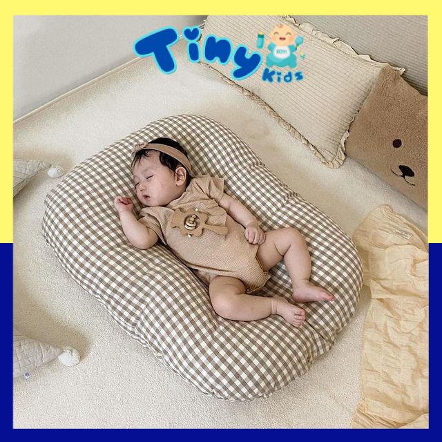 Đệm Thông Minh Cotton Phong Cách Hàn Chần Bông Cao Cấp Chống Móp Đầu Cho Bé (Size 70 x 70cm) - Tiny Kids