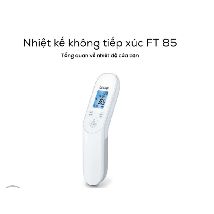 Nhiệt kế điện tử hồng ngoại đo tai, thân nhiệt Beurer FT 85 Chính hãng xuất xứ Đức