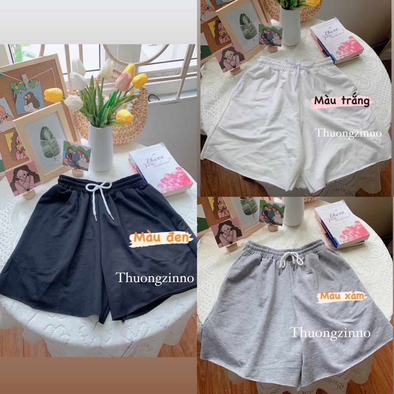 [Ảnh thật/Video] Quần short nữ chất da cá Hàng Quảng Châu nhiều màu Quần đùi phong cách ulzzang basic