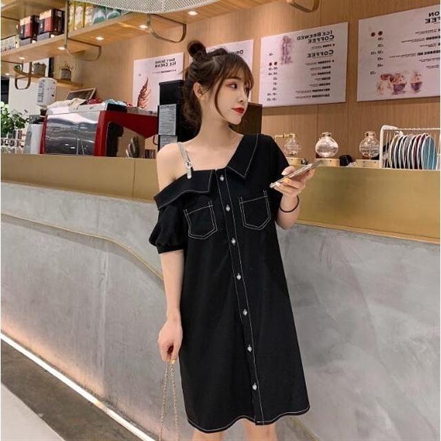 [LININ] Đầm Hai Dây Dài Đến Giữa Bắp Chân Dáng Ôm Cỡ Lớn Phong Cách Mới Mùa Hè Cho Nữ