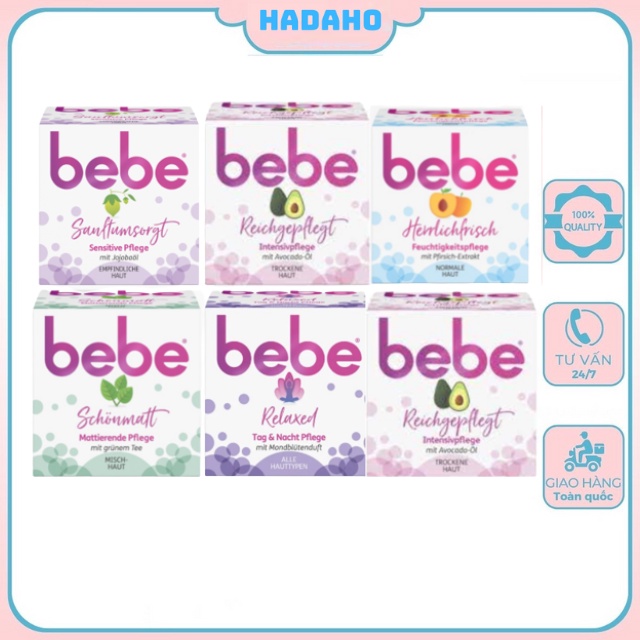 Kem dưỡng ẩm da khô BEBE phục hồi da mặt body ngày và đêm - Hàng Đức