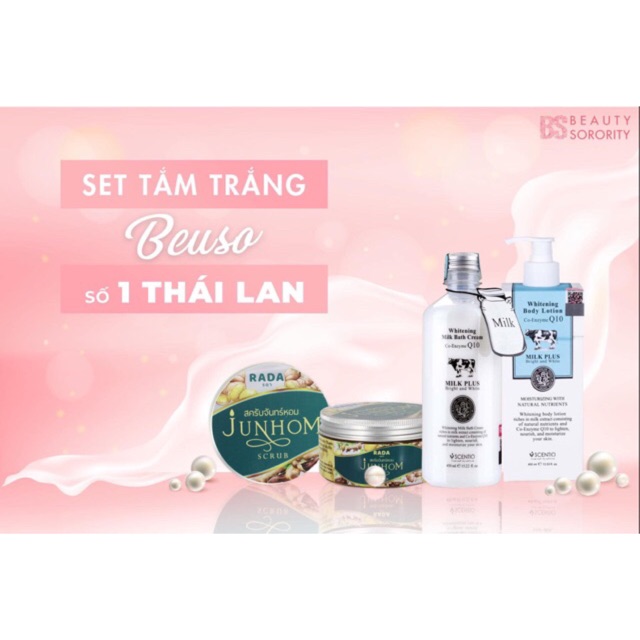 Set sản phẩm tắm trắng Beuso