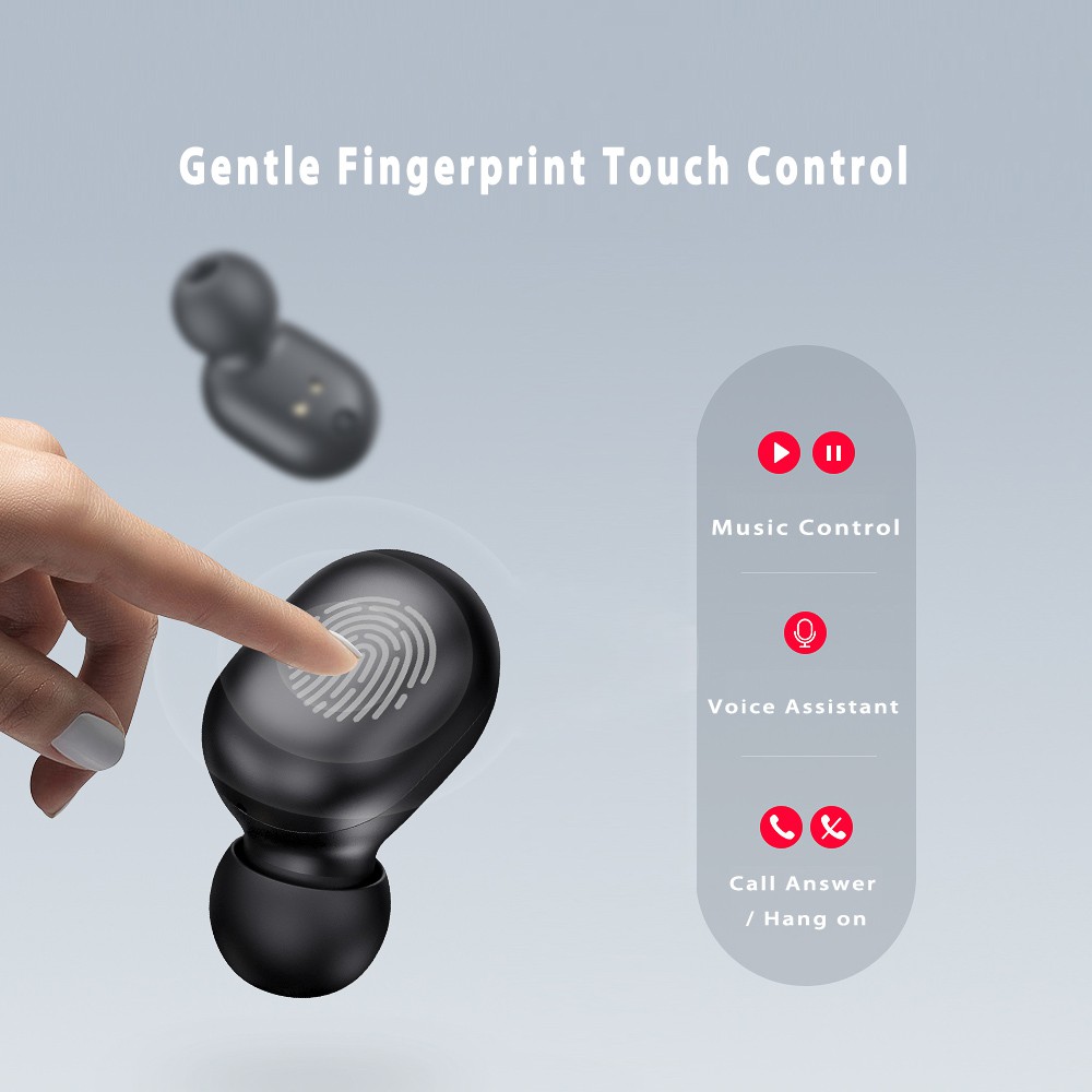 Tai nghe Bluetooth True Wireless - Haylou GT1 chống nước chuẩn IPX5, pin 12 giờ, nút cảm ứng, đàm thoại, chuyển bài nhạc