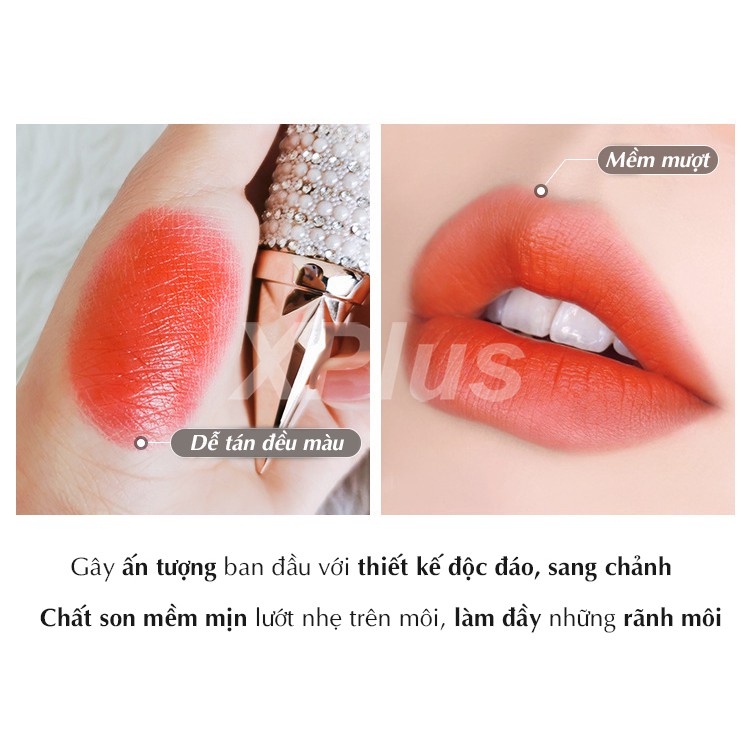 Son môi 3 màu CHÍNH HÃNG AGAG son lì dưỡng ẩm lâu trôi giá gốc