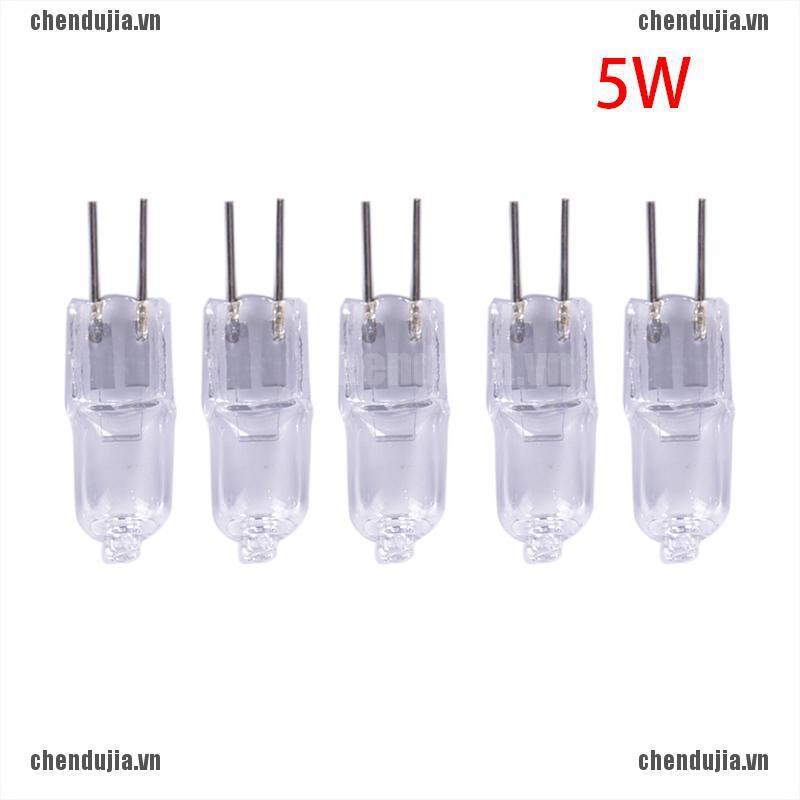 Set 5 Bóng Đèn Halogen Thay Thế G4 12V 5W 10W 20W 35W