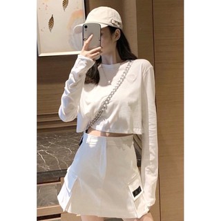 [Loại1] Áo croptop dài tay chất nỉ da cá dày dặn