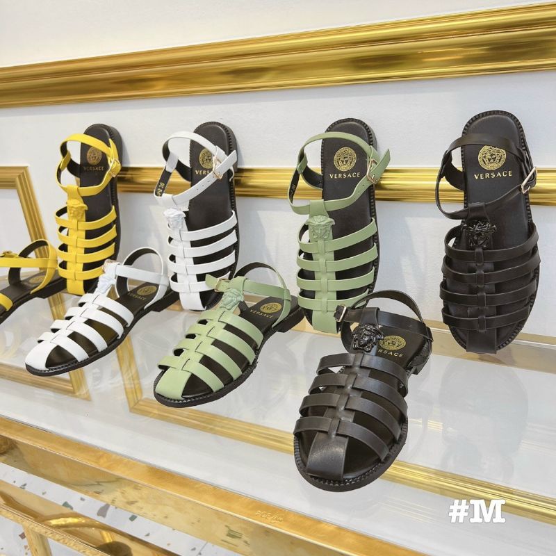 Cb Sandal Rọ Nữ Khoá Mặt Logo Da Mềm Êm Loại 1 Fullbox Bill Túi Cao Cấp